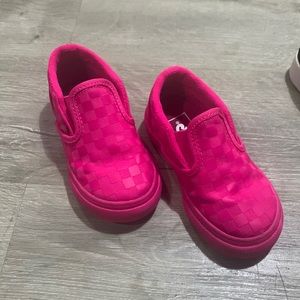 Pink Toddler Slip-On Checkerboard Vans